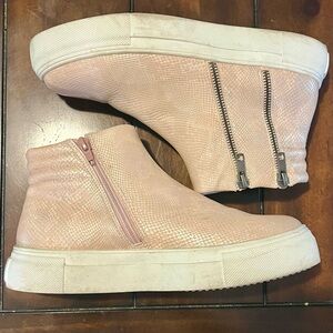 Women's Pink High-Top Sneakers